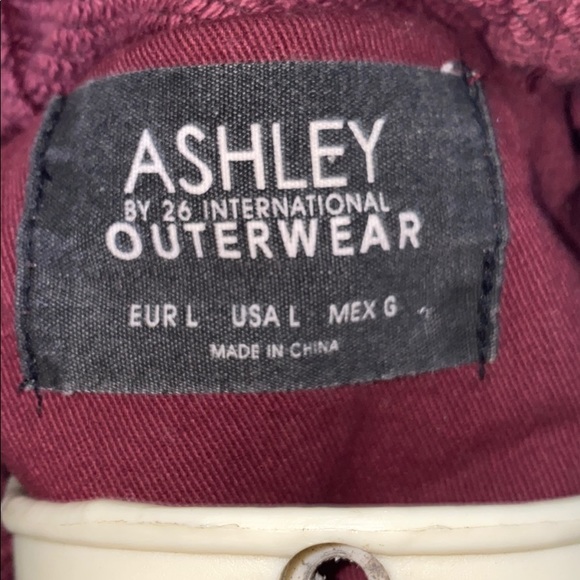 🍁🌻(Buckle) Fall Burgundy Button Zip Jacket Coat - Picture 4 of 5